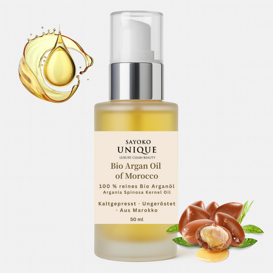 SAYOKO UNIQUE Bio Arganöl – 100 % rein & unverdünnt (30 ml / 50 ml)