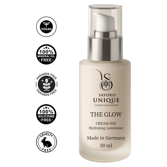 THE GLOW CREAM DAY – Hydrating Luminizer (50 ml)| Feuchtigkeitspflege mit Bakuchiol & Hyaluronsäure – SAYOKO UNIQUE