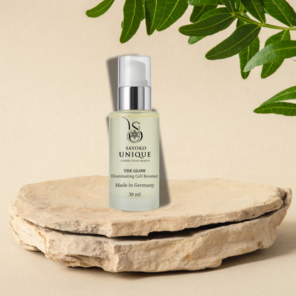 THE GLOW SERUM – Illuminating Cell Booster (30 ml) | Anti-Aging Serum mit Bakuchiol, Hyaluron & Liposomen – SAYOKO UNIQUE