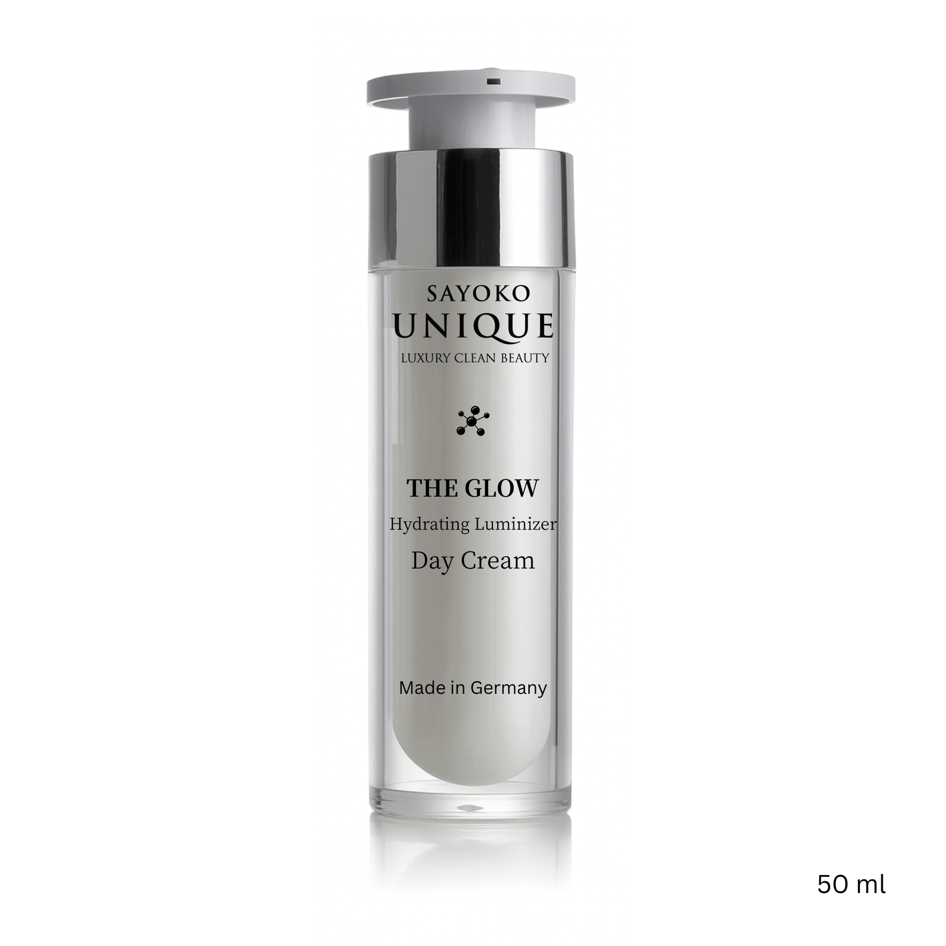 Feuchtigkeitscreme Hydrating Luminizer in eleganter Flasche, 50 ml, für hydratisierte und strahlende Haut.
