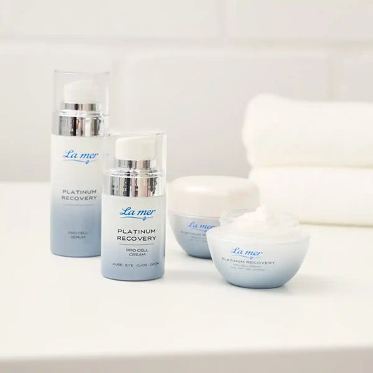 Produktfoto_La_mere_Platinum_Recovery_Serum_Eye_Cream_Night_Cream_Day_Cream