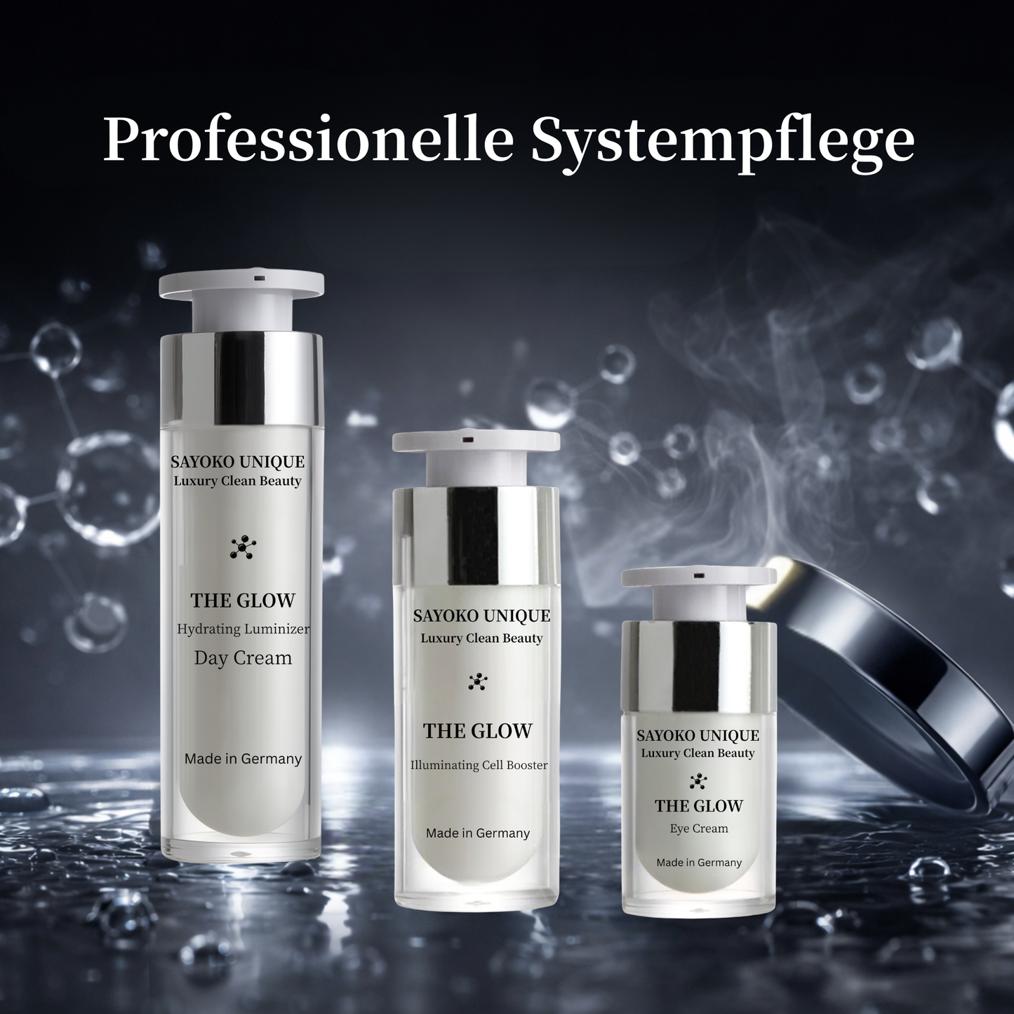 Hautpflege Set THE GLOW Ritual 3-in-1 Serum, Creme, Augencreme